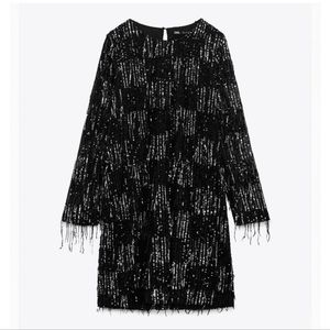 Zara XXL fringe party dress